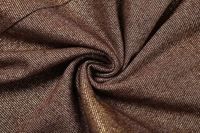 שמלת מקסי נצנצים צווארון נופל בעיצוב קיפולים - Angela