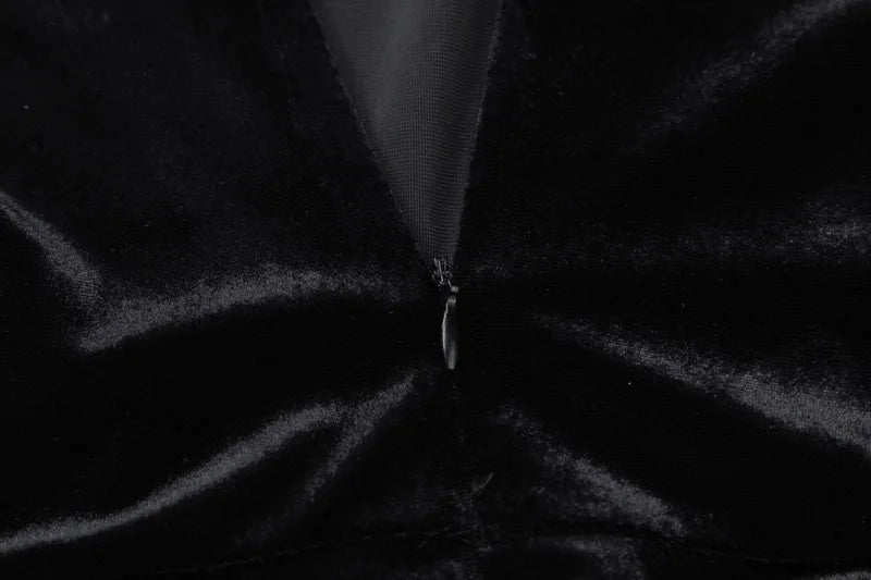 שמלת מיני סטרפלס קטיפה - מיה לי