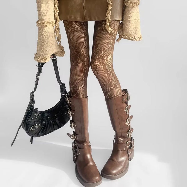 Lace Design Tights