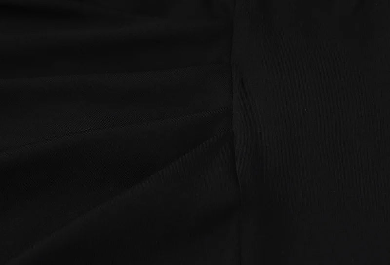 סט שני חלקים אלגנטי חולצת קרופ וחצאית מקסי בעיצוב שסע - Yasmin