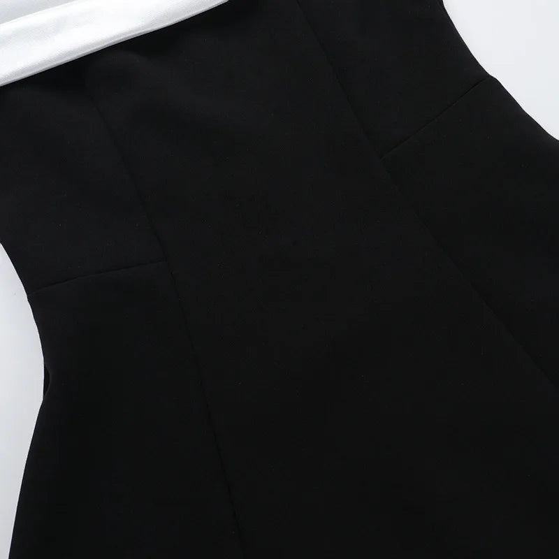 שמלת מיני כתפיים חשופות כתפיית סאטן - סיה