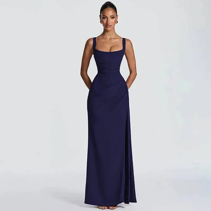 Elegant maxi dress with a slit design - Ian