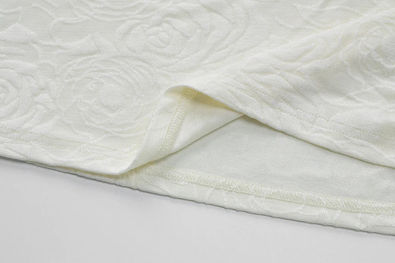 שמלת מקסי בעיטור רקמת פרחים שרוולי פעמון - הלן