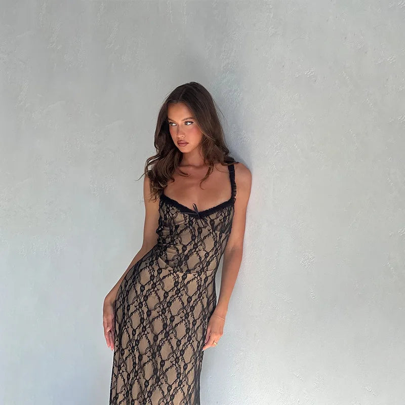 שמלת מידי תחרה בעיטור פפיון - רייצ'ל