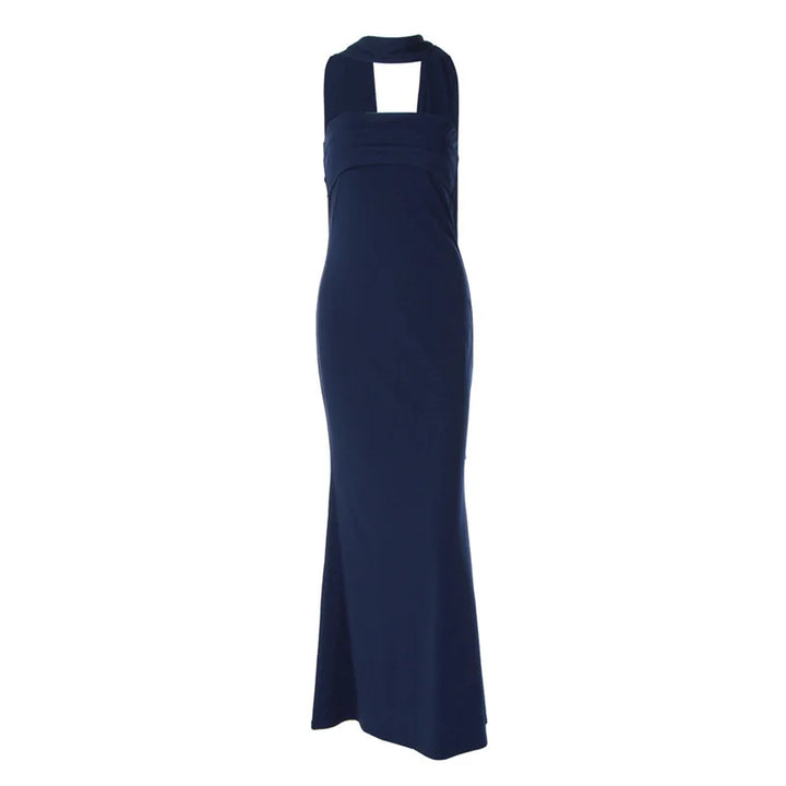 Strapless maxi dress with scarf decoration - MAROM