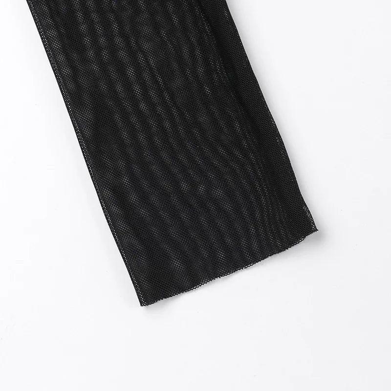 שמלת מקסי כתפיים חשופות בעיצוב רשת - שייה