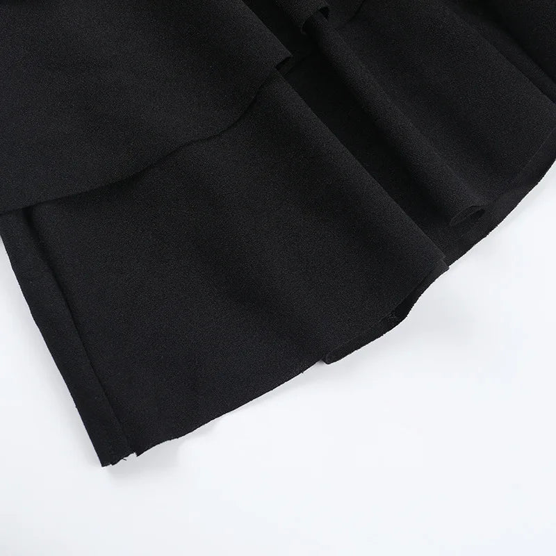 שמלת מיני סטרפלס מלמלה מדורגת - דון