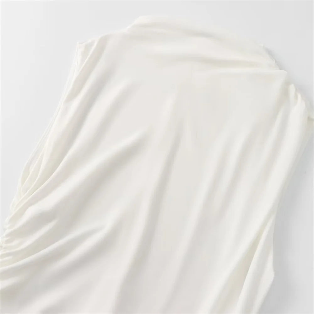 שמלת מקסי אלגנטית צמודה בעיצוב כיווצים - לוזיאנה