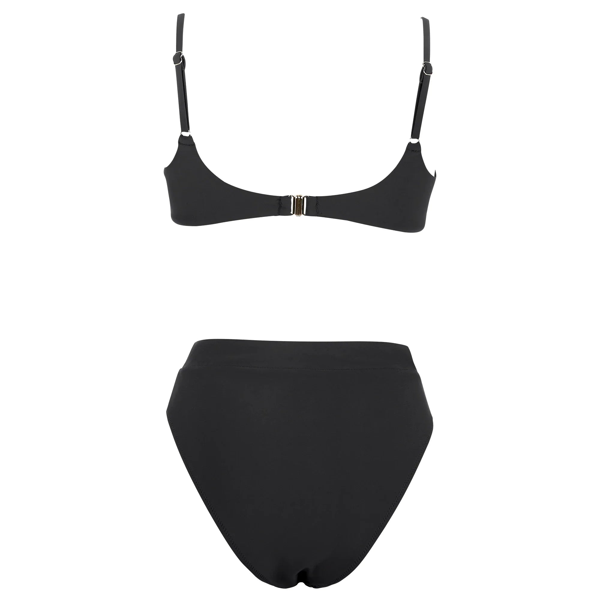 ביקיני תחתון גזרה גבוהה מחטב חזייה בקישוט קשר למראה מוצמד ומורם - שריל