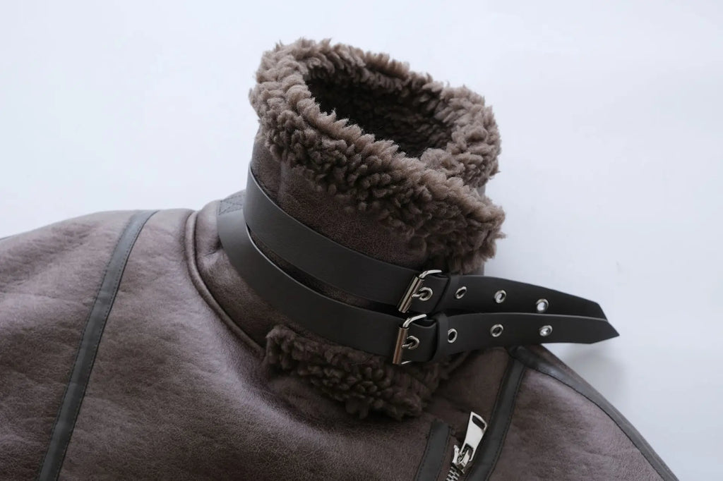 מעיל עור פרווה פנימית - אריק