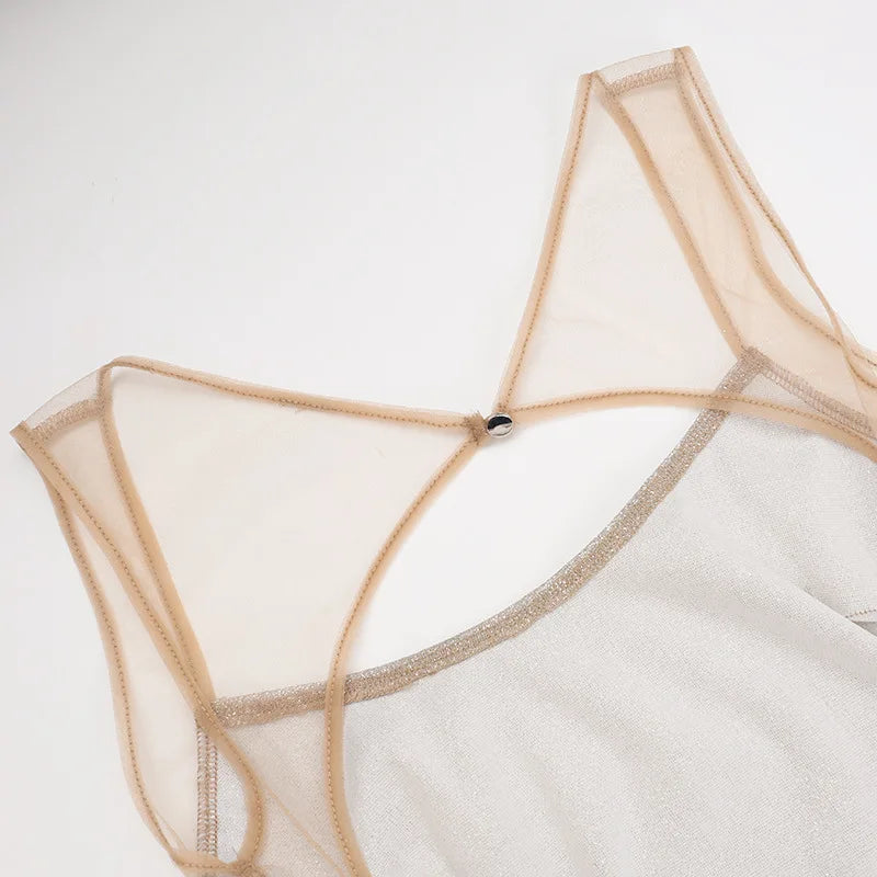 שמלת מקסי נצנצים גב פתוח - SPARKLE