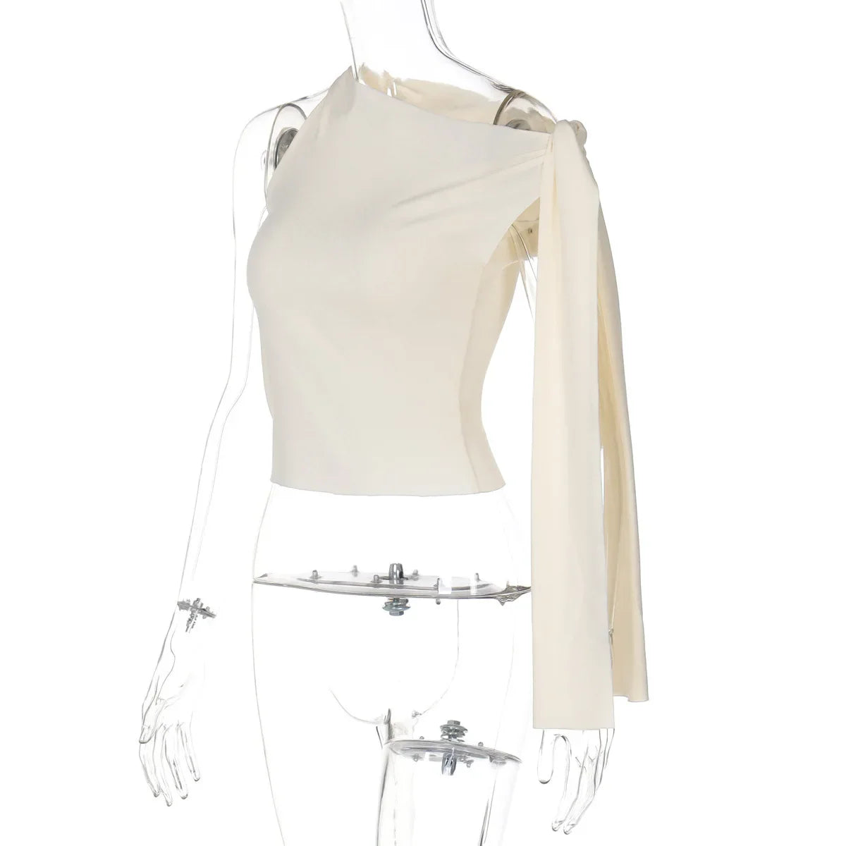 חולצה אלגנטית בעיצוב קשירה בכתף - האריס