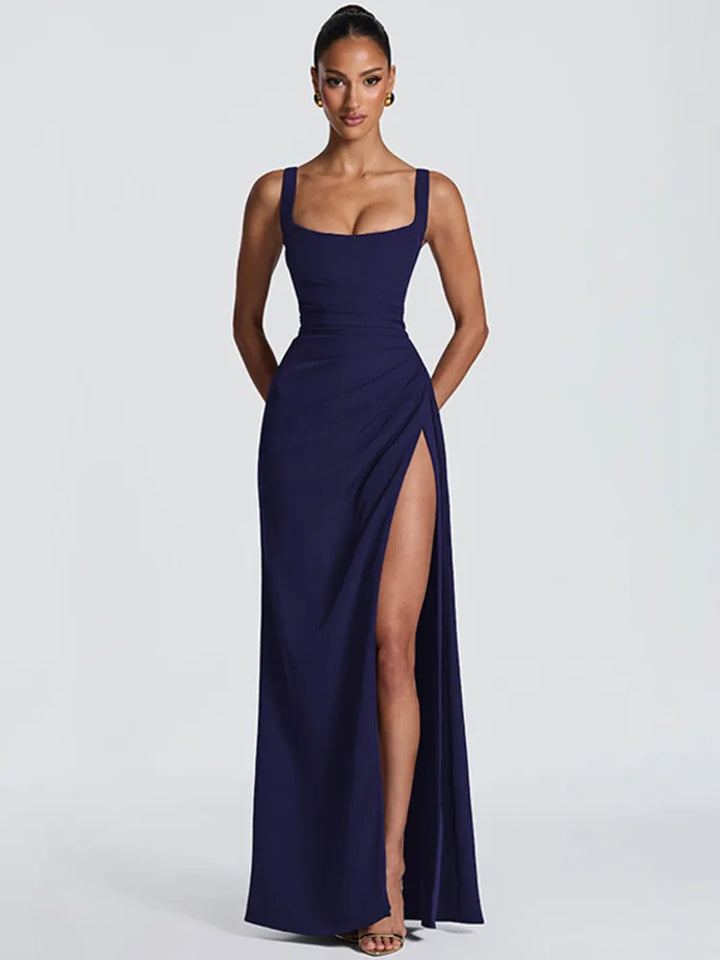 Elegant maxi dress with a slit design - Ian