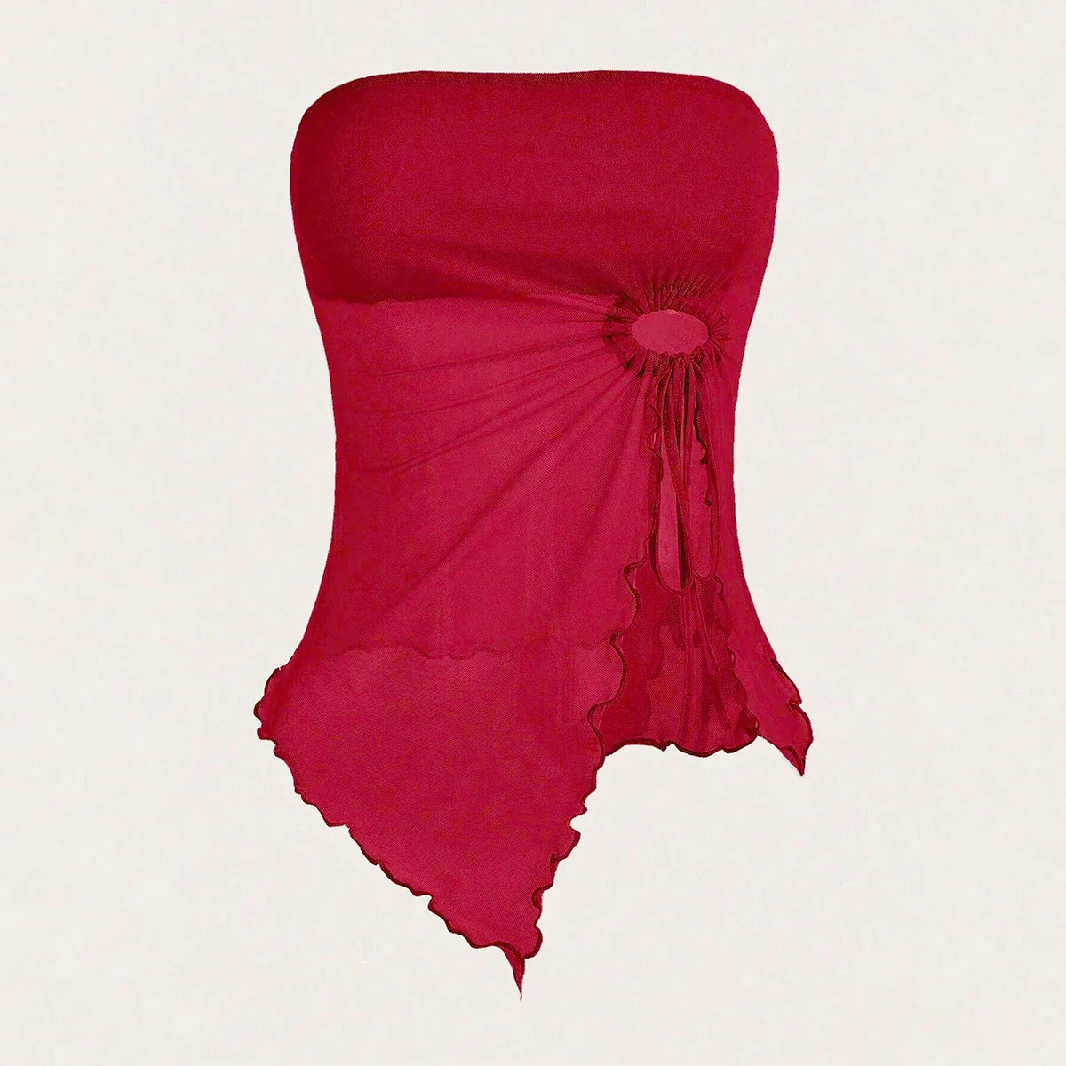 טופ סטרפלס רשת בעיטור חישוק - טייט