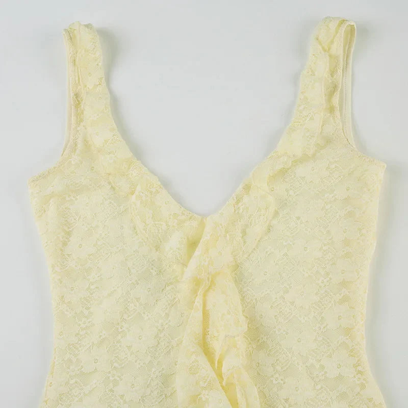 שמלת מיני תחרה בעיטור מלמלה - בוניטה