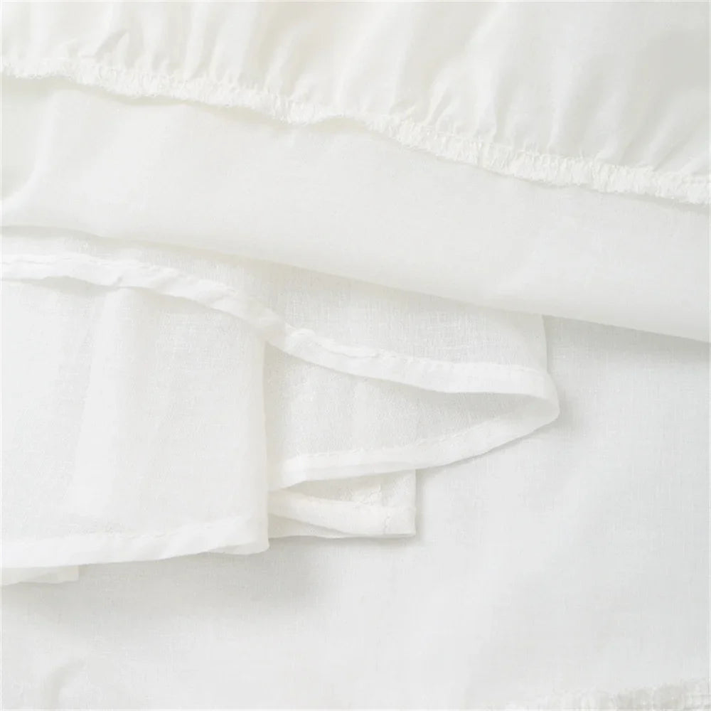 שמלת מקסי מלמלה בגזרת A קשירה בכתפיות - Allie