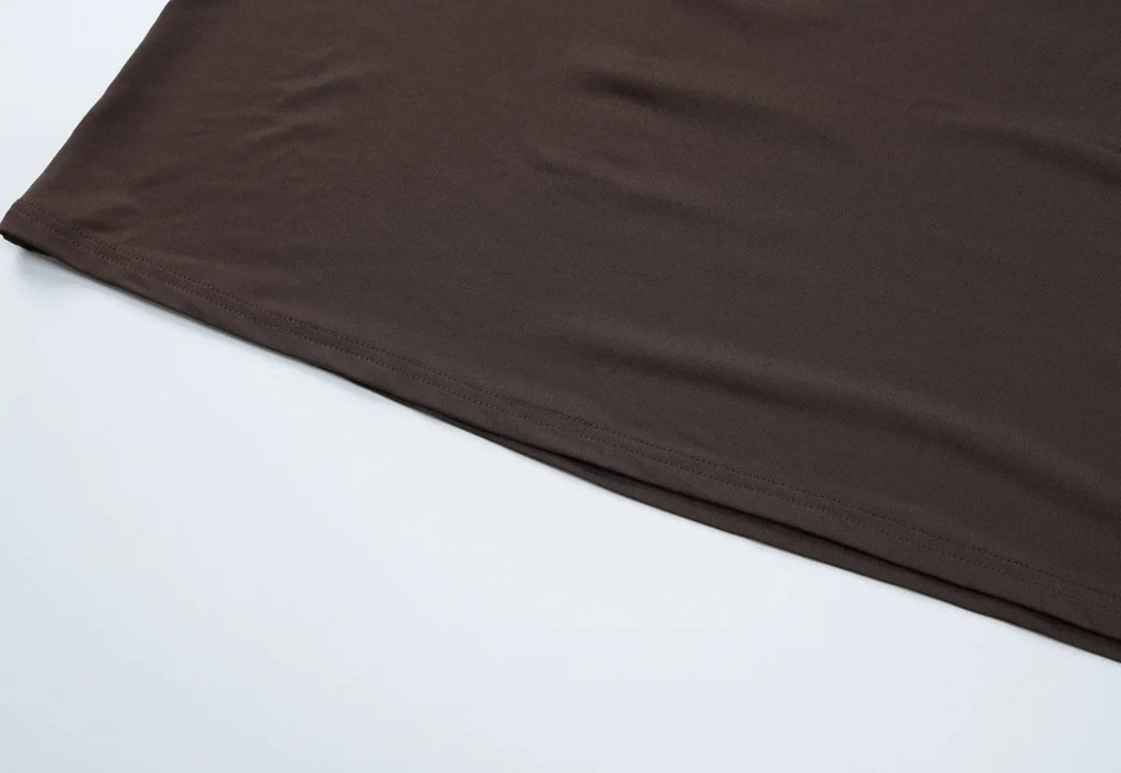 שמלת מקסי בעיצוב כיווצים ושסע עמוק - דיאן