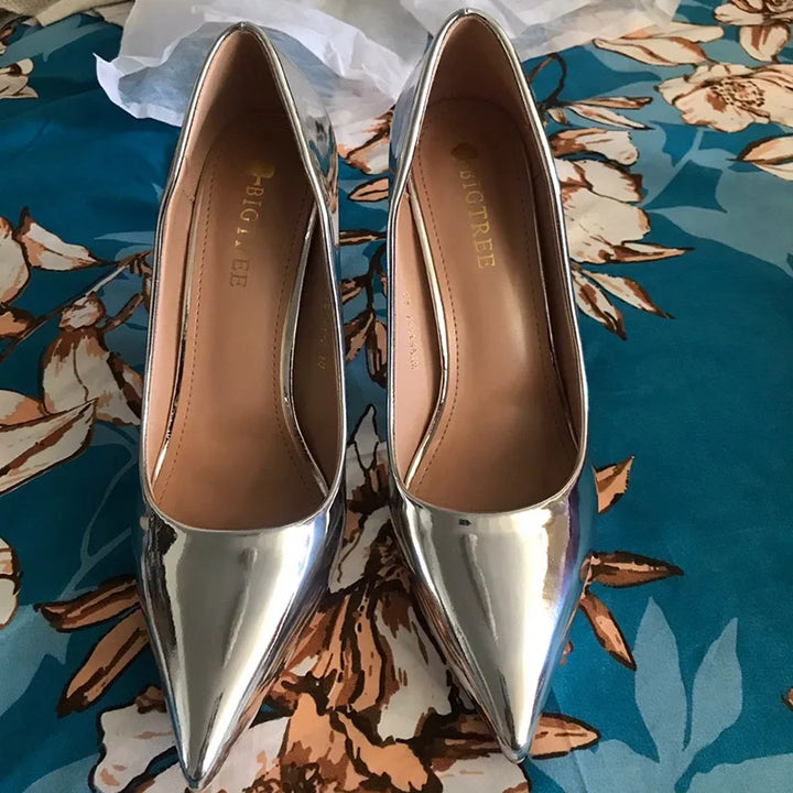 Shiny high heel shoes in various heights - Hailey