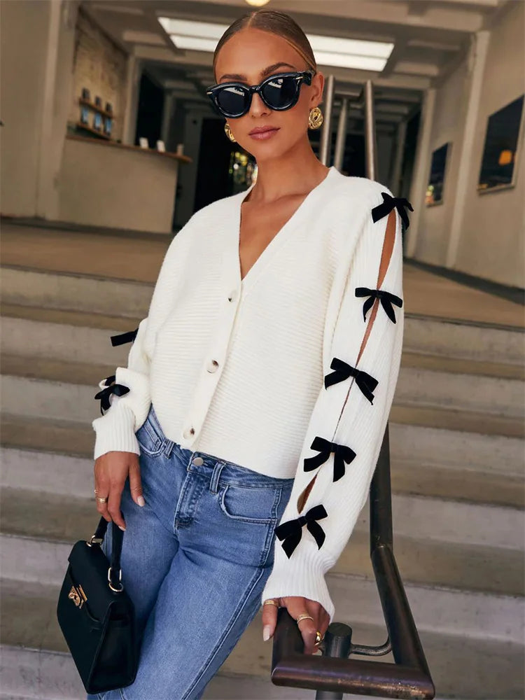 קרדיגן בעיטור פפיונים - נארה