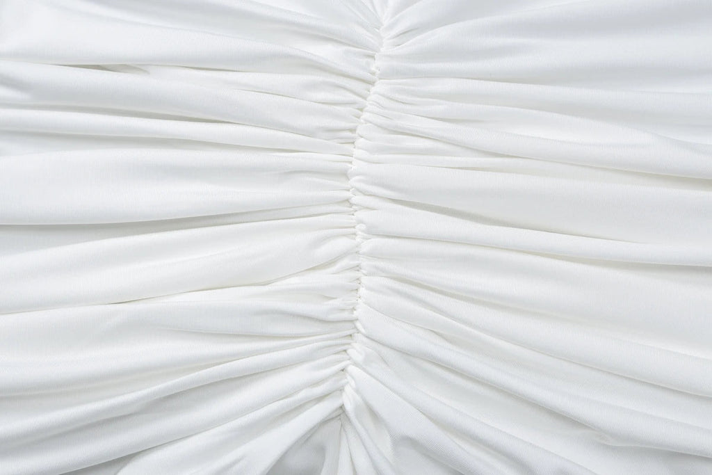 שמלת מקסי כיווצים צווארון גולף בעיטור שסע - Brianna