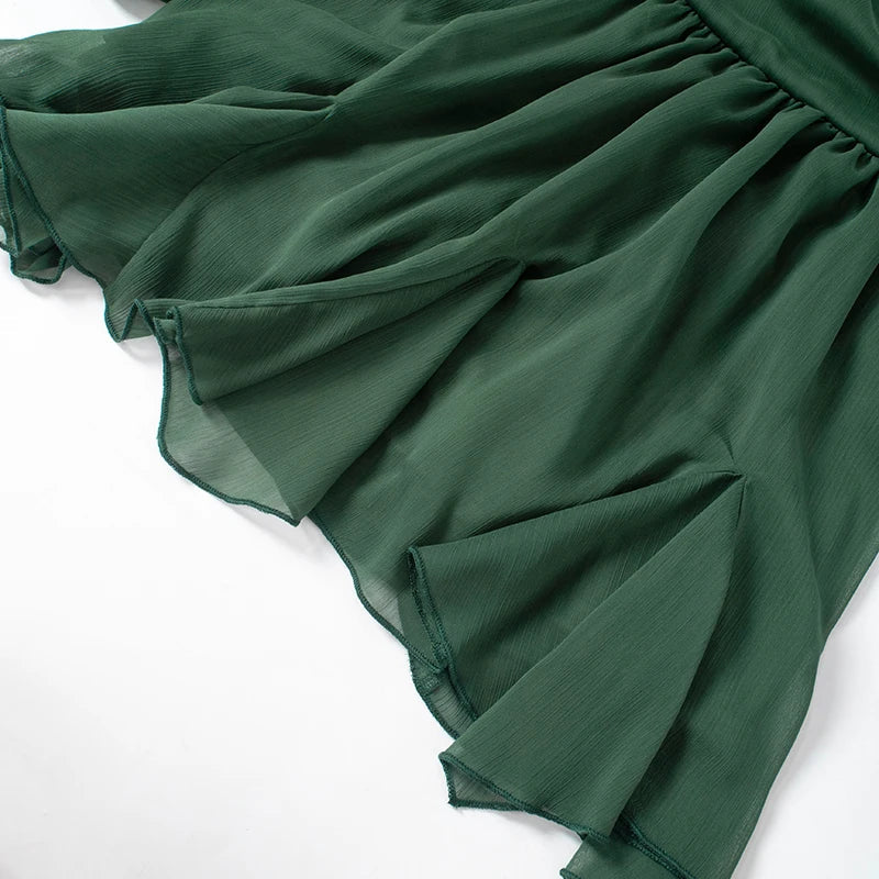 שמלת מיני מלמלה שרוולים פתוחים - הללי