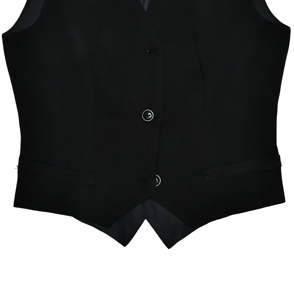 סט שני חלקים מחויט חצאית מיני קיפולים ווסט כפתורים - Jacqueline