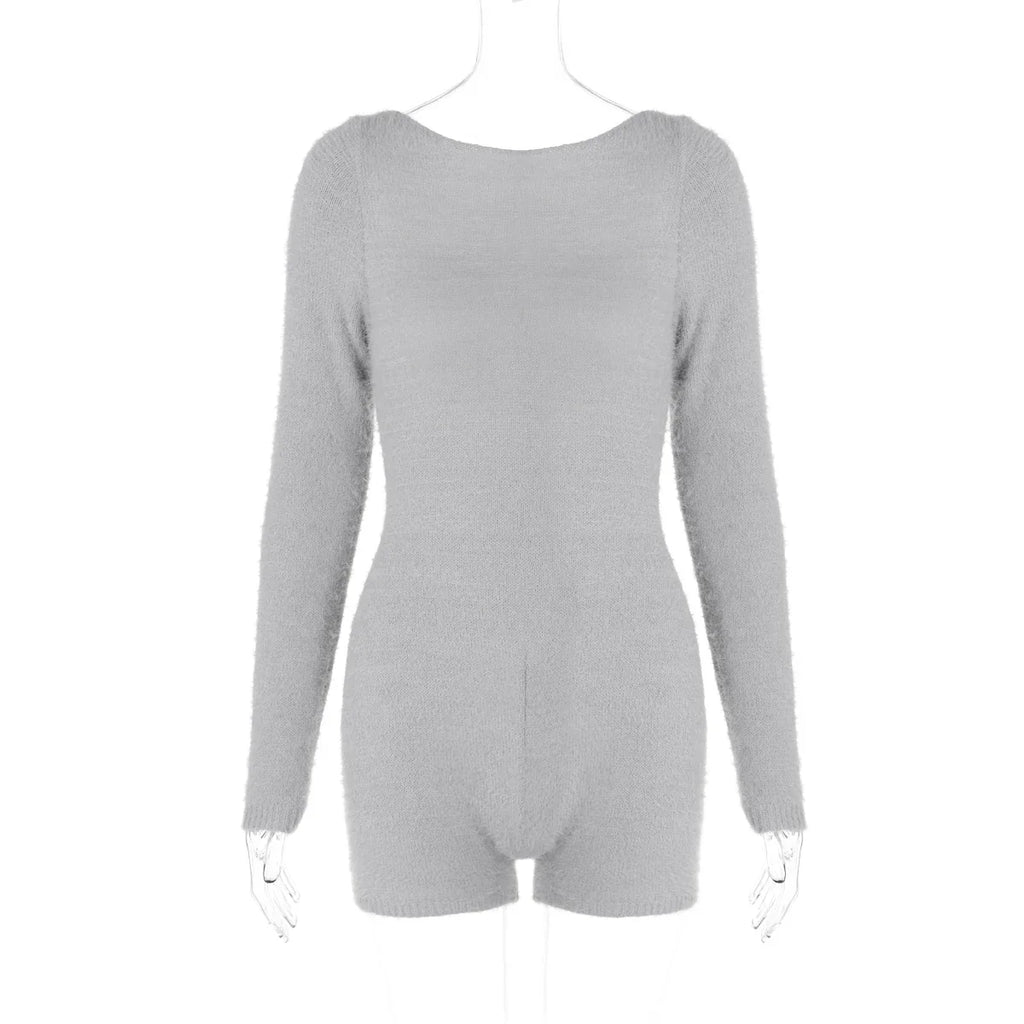 אוברול צמרי קצר כתפיים חשופות - Elaine