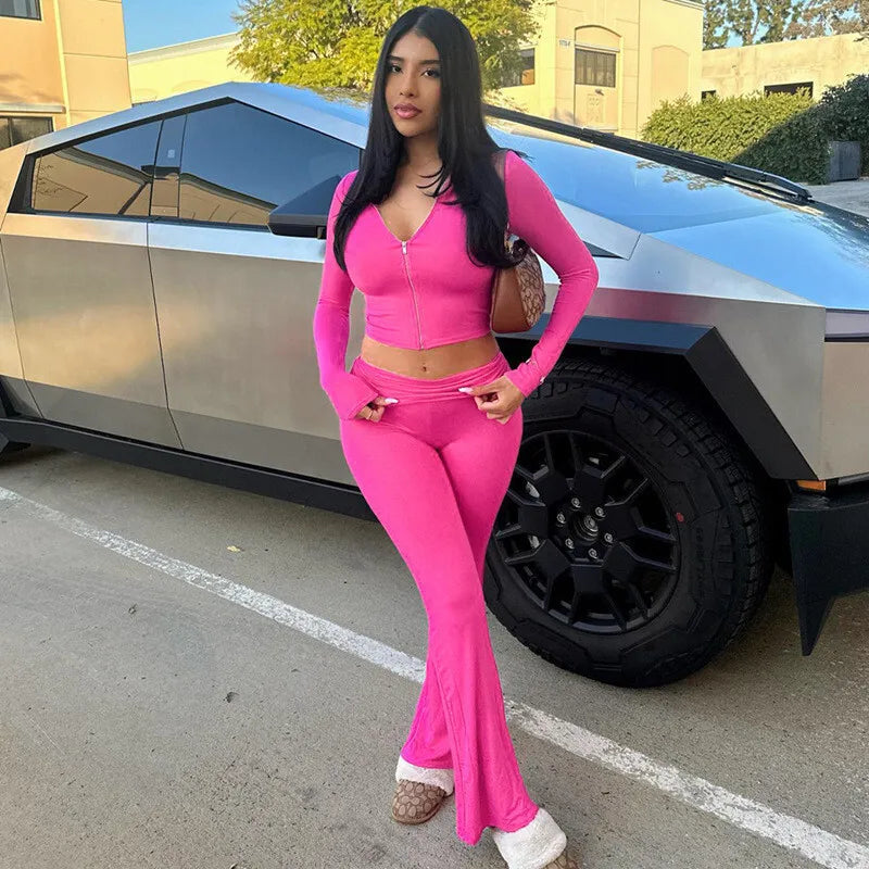 חליפת שני חלקים בד מחטב  - Ayla