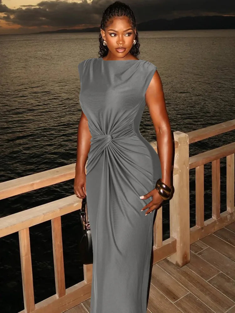 שמלת מקסי כיווצים - ורונה