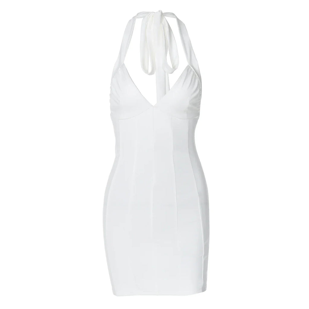 שמלת מיני צמודה גב פתוח - Lana