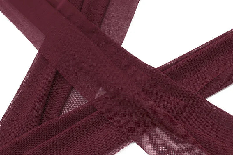 שמלת מיני בגזרת A גב פתוח בעיטור צעיף תואם - תמרה