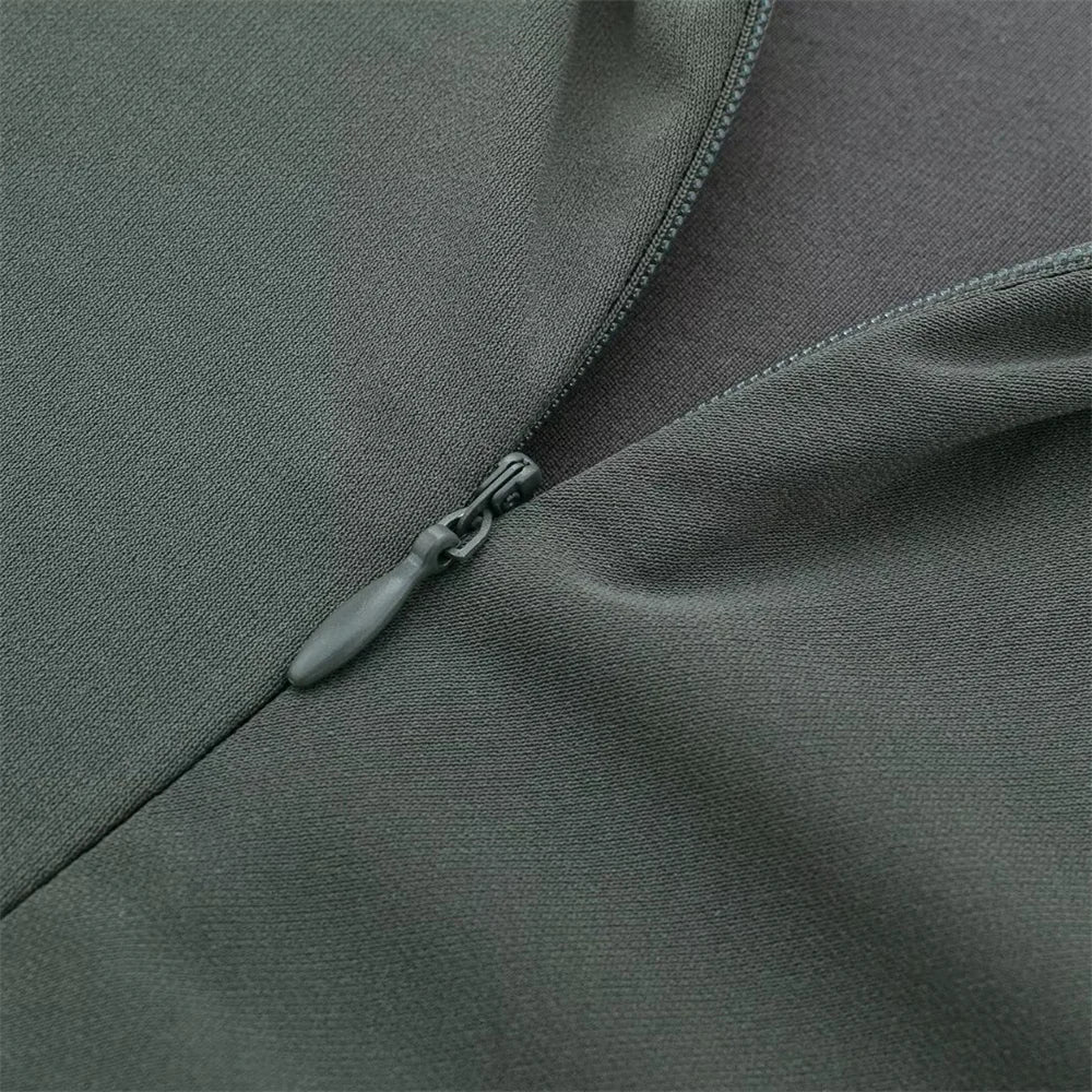 שמלת מקסי אלגנטית צמודה בעיצוב כיווצים - לוזיאנה