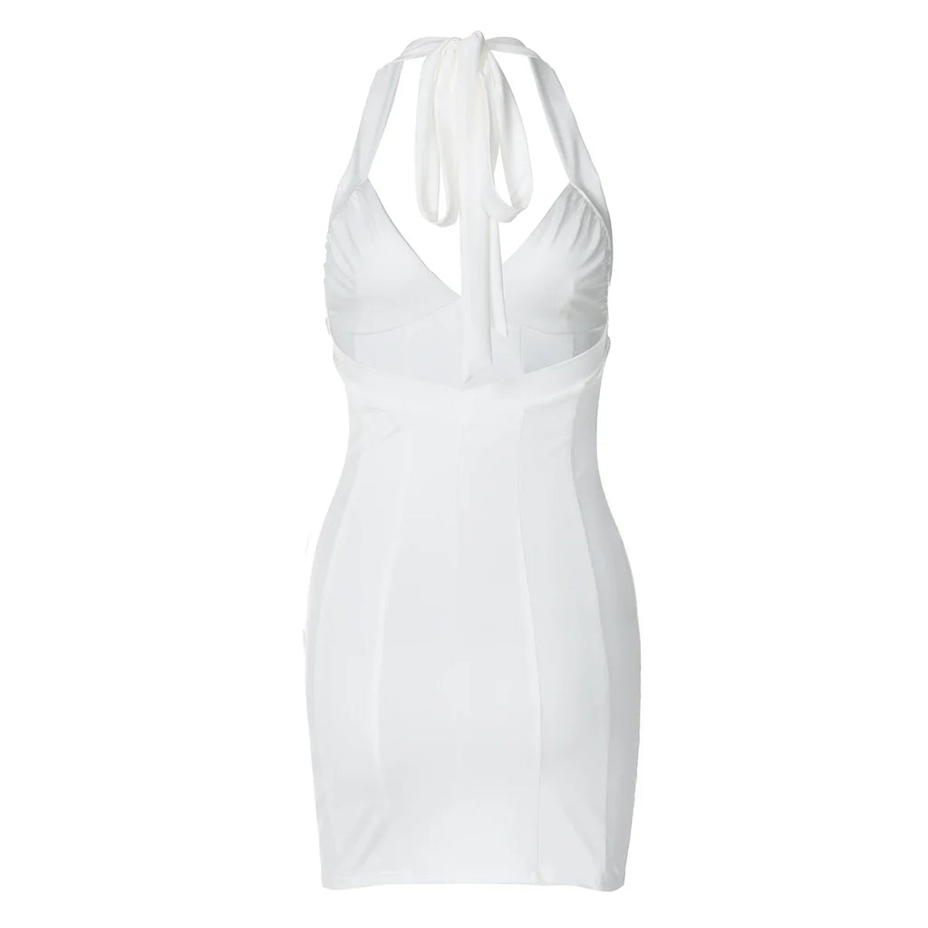 שמלת מיני צמודה גב פתוח - Lana