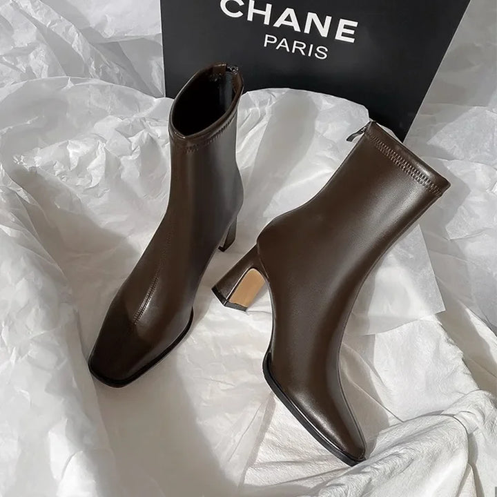 Leatherette heeled boots - May