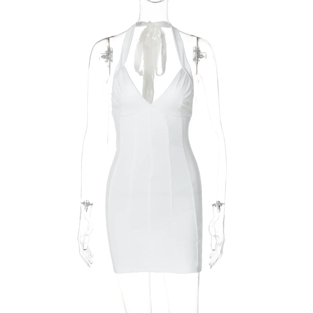 שמלת מיני צמודה גב פתוח - Lana