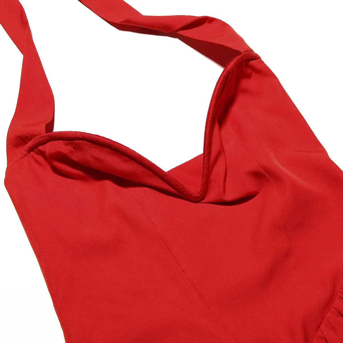 שמלת מידי בגזרת A בעיצוב מחוך קשירה בצוואר - טניה