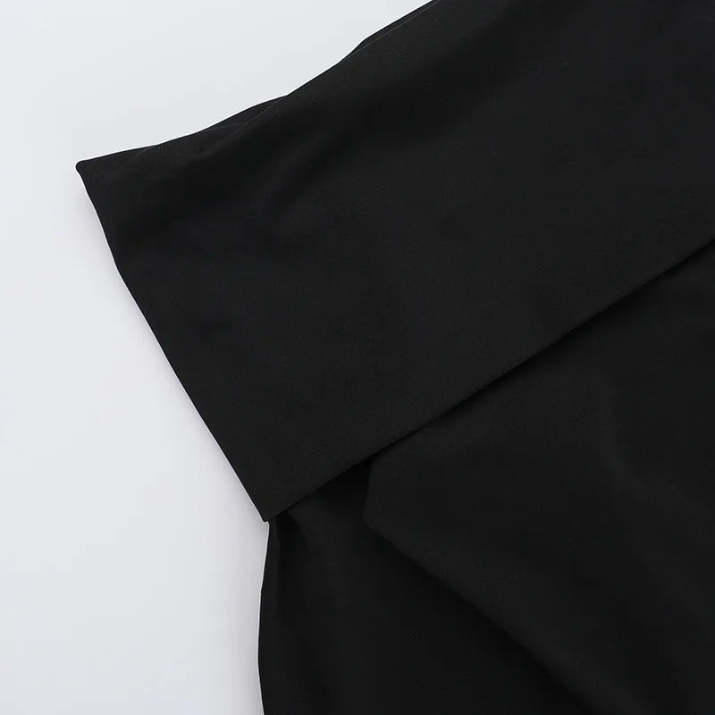 שמלת מיני בלון מונוכרום כתפיים חשופות - ליס