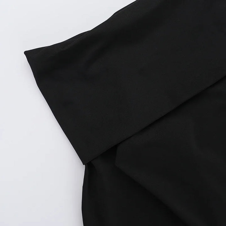 Monochrome off-shoulder balloon mini dress - Lis