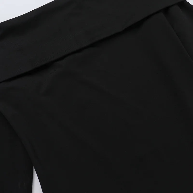 Monochrome off-shoulder balloon mini dress - Lis
