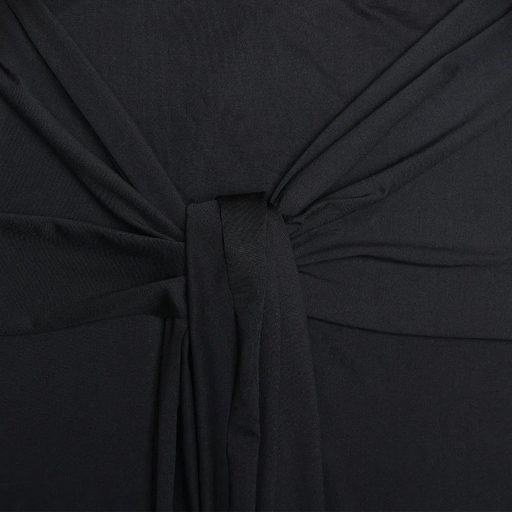 שמלת מקסי צווארון גולף גב פתוח - LINA