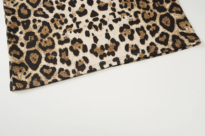 שמלת מקסי מנומרת צווארון גולף - מרלין