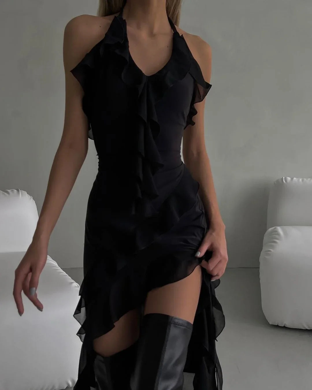 שמלת מיני ראפלס - ג'יני