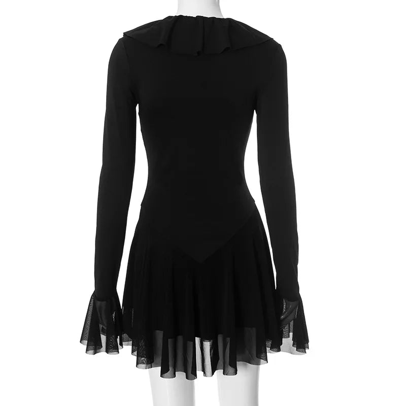 שמלת מיני בעיטור מלמלה - ALINA