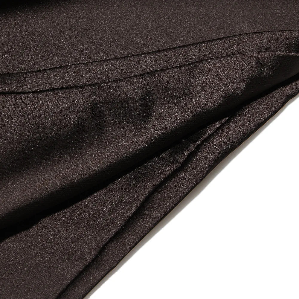 שמלת סטרפלס מיני סאטן  - לאבי