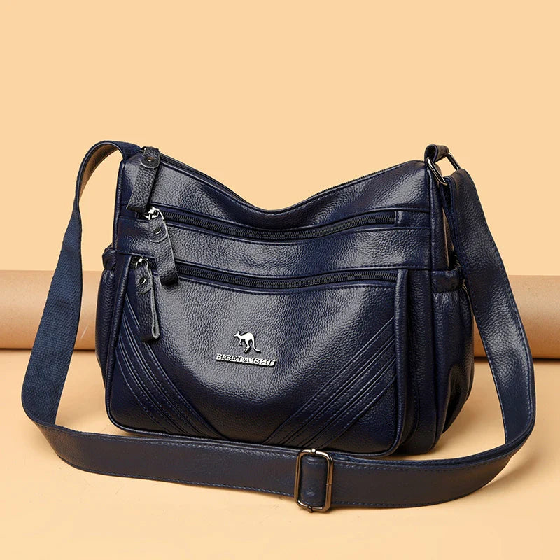 Leather bag with comfortable design - various storage compartments