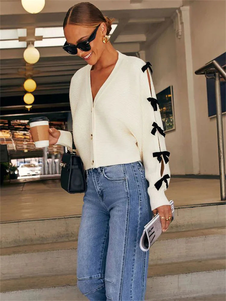 קרדיגן בעיטור פפיונים - נארה