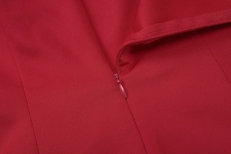 חליפת שני חלקים מחויטת טופ גב פתוח וחצאית מקסי - הלני