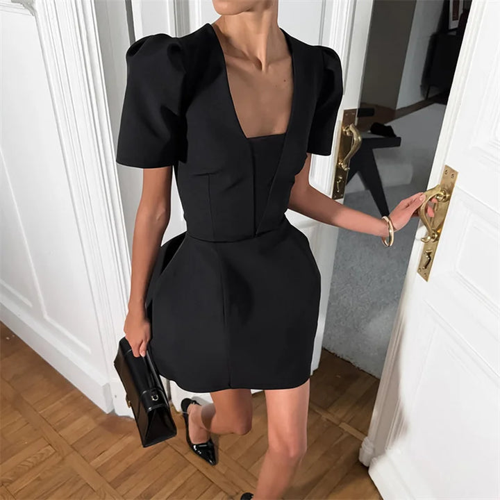 Tailored A-line mini dress - FELISIANA