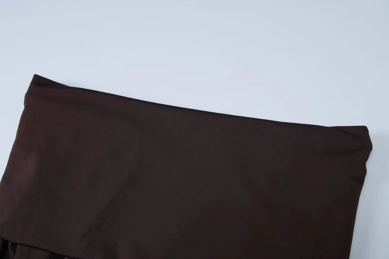 שמלת ערב מקסי בשילוב שסע וכתפיים חשופות - נטעלי