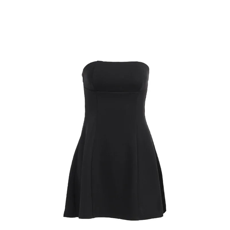 שמלת מיני סטרפלס בגזרת A - לולה